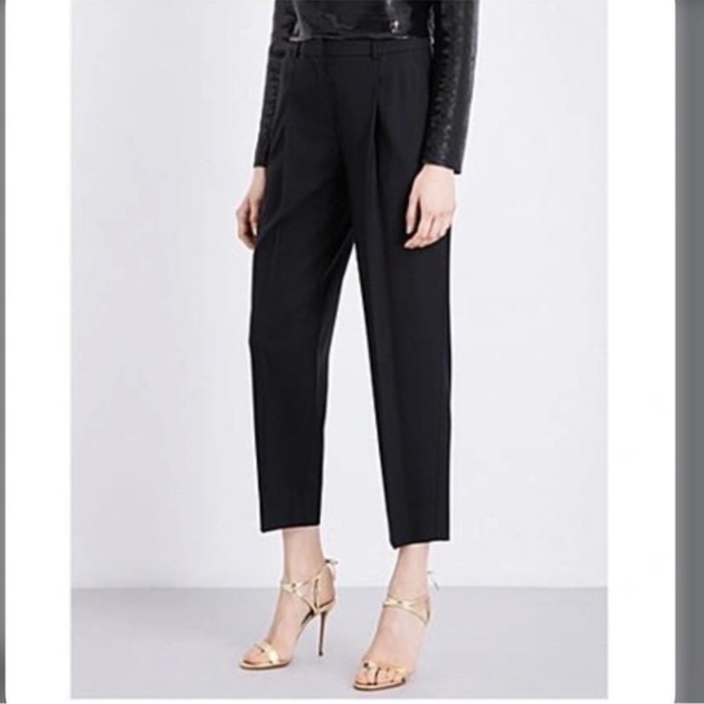 DIANE VON FURSTENBERG pleated wool trouser pants sz 2